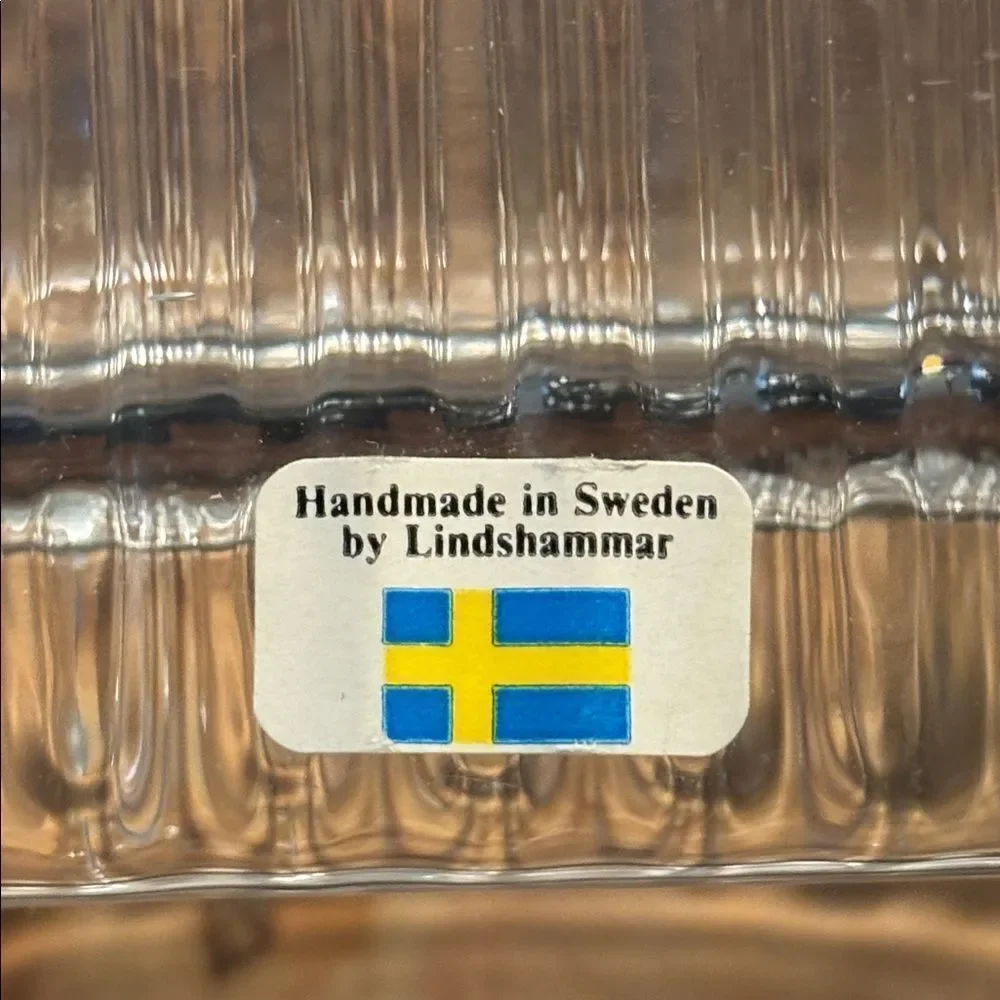 Lindshammar Sweden Glass Vase